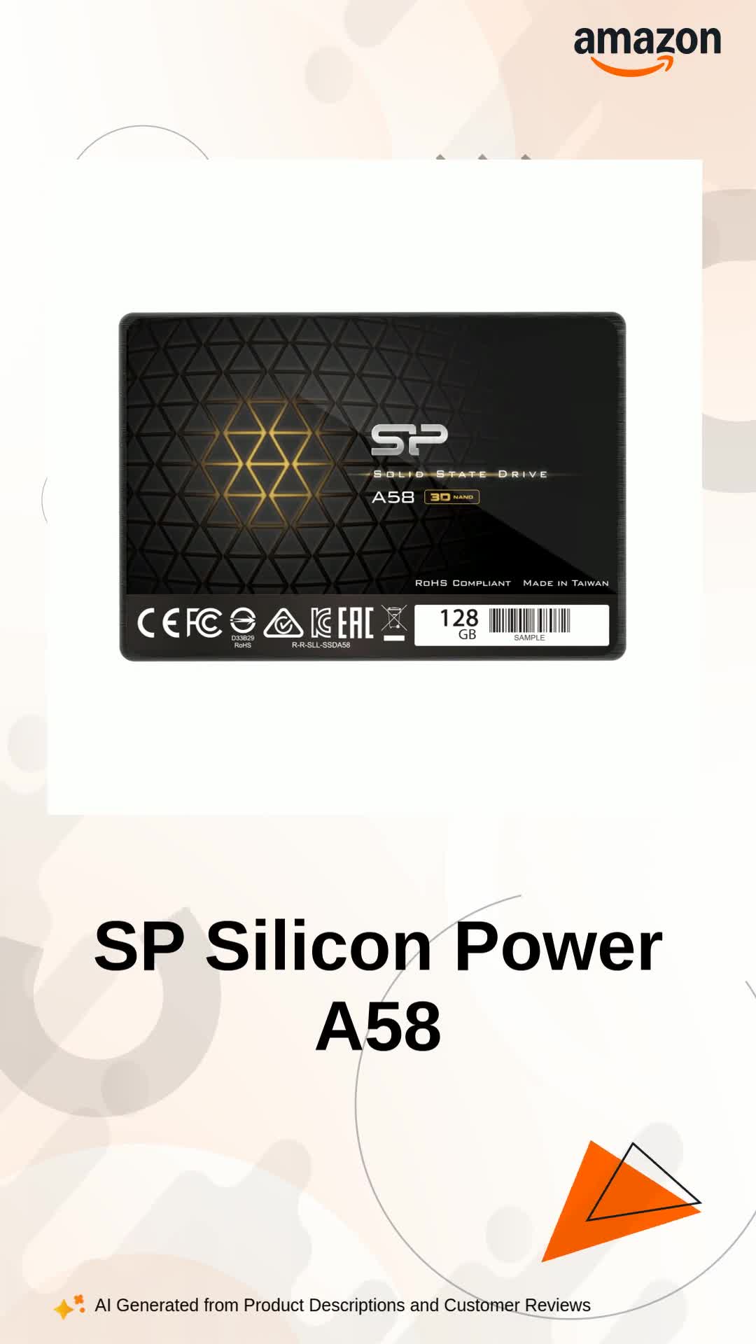 SP Silicon Power Ace A58 128GB 2.5 Inch SATA III SSD